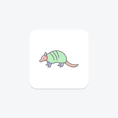 Armadillo, vector, pixel perfect, illustrator file