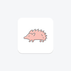 Hedgehog, vector, pixel perfect, illustrator file