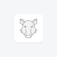 Warthog, vector, pixel perfect, illustrator file