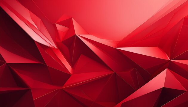 abstract red geometric background with gradient and polygon shapes