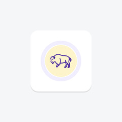 Bison, vector, pixel perfect, illustrator file
