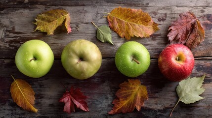 autumn still life with apples