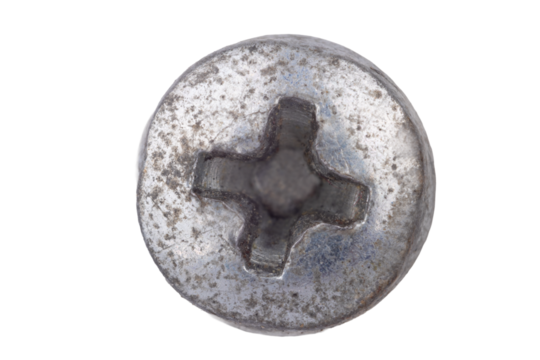 Industrial Phillips Screw Head Macro Isolated