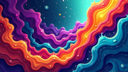 Fototapeta premium Fluid Dynamics: Abstract Organic Maximalism