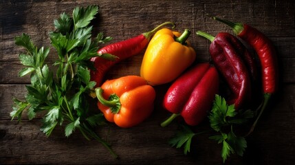 red and green chili peppers