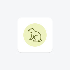 Fototapeta premium Marmot, vector, pixel perfect, illustrator file