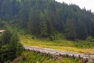 Transfagarasan Fagaras pass in summer. Crossing Carpathian mountains in Romania, Transfagarasan...