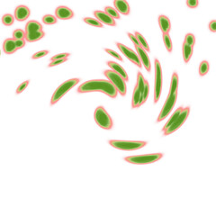 Futuristic Green Glow Energy Blades with Red Neon Aura on Transparent Sci-Fi Background PNG