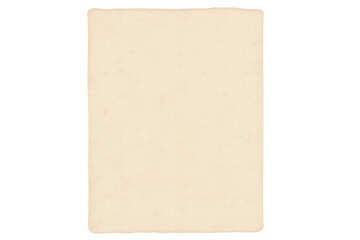 Old blank paper sheet with transparent background creating a vintage design element, ideal for adding a touch of history to projects