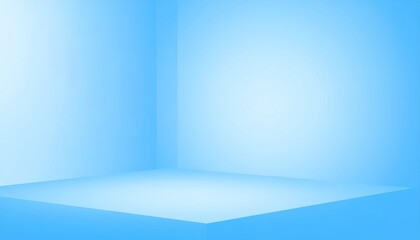 Generated image _Interior corner wall room blue 3d background of abstract window light stage scene