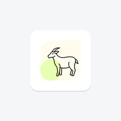 Wild Goat, vector, pixel perfect, illustrator file