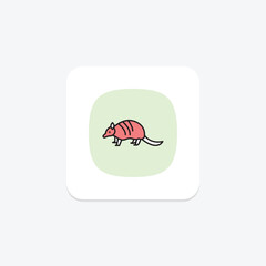 Armadillo, vector, pixel perfect, illustrator file
