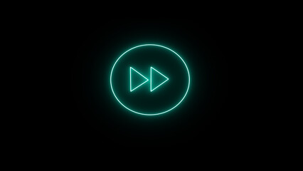 Fast Forword icon. Modern user media interface directional fast forward arrow icon