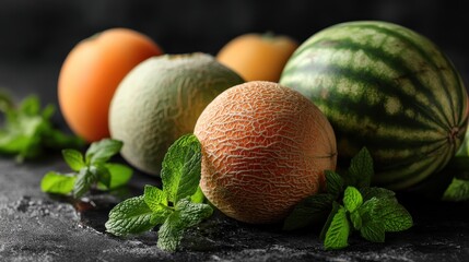 Colourful Easter eggs and fresh, ripe fruit and vegetables in a basketColourful Easter eggs and fresh, ripe fruit and vegetables in a basket