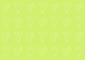 手描き線画のポップなシームレス背景_ひらめき