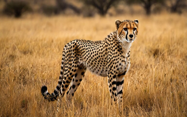 image of a cheetah in the wild, generated by AI