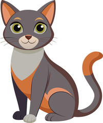 cat vector illustration isolated  on white background