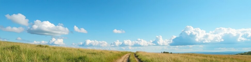 Obraz premium Scattered cirrus clouds against pale blue sky in Federwolke terrain, soft focus, clouds
