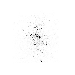 black paint splatter on transparent background