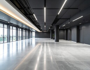 Fototapeta premium empty corridor in modern office building