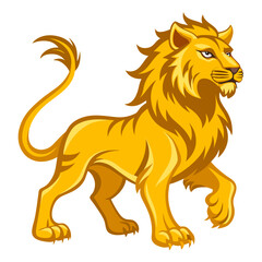 Regal Roaring Lion Silhouette