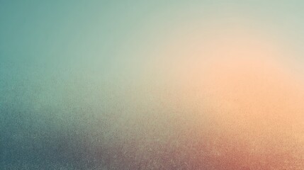 A soft gradient background with a retro film filter effect. The colors transition from teal to warm peach, resembling a sunset glow.
