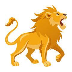 Regal Roaring Lion Silhouette