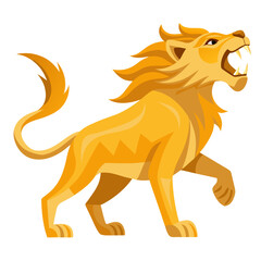 Regal Roaring Lion Silhouette