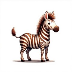Cute cartoon zebra illustration for children's decor and educational materials