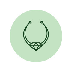 Diamond necklace pentaglow , vector, pixel perfect, illustrator file 
