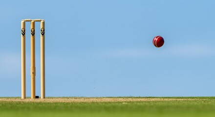 Cricket bat and ball