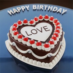 Gift your love with a delicious cake and diamonds
