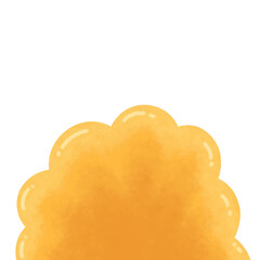 Abstract Golden Blob with Organic, Petal-Like Texture