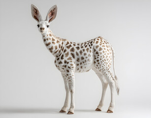 Naklejka premium giraffe in front of white