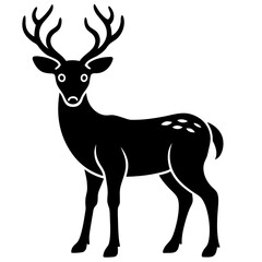 Obraz premium deer silhouette vector