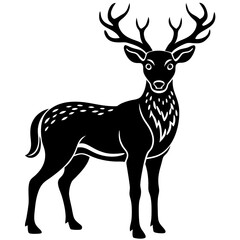 Obraz premium deer silhouette vector