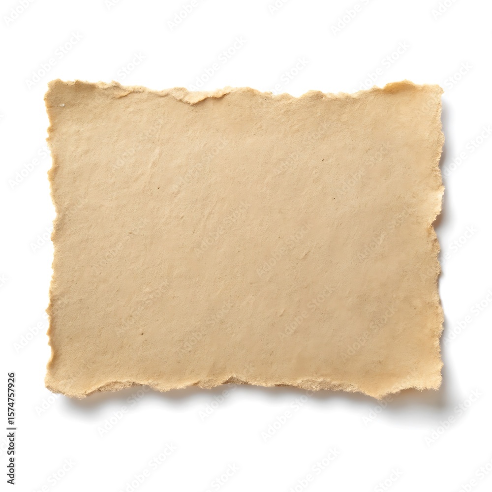 Fototapete texture of old torn paper with space for text, message or image isolated