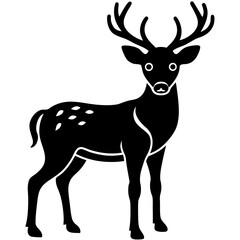 Obraz premium deer silhouette vector