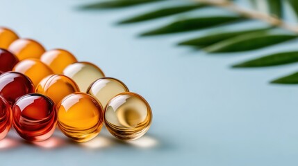 Vibrant assortment of several different colored pills displayed in a soft focus with pastel tones emphasizing health and wellness
