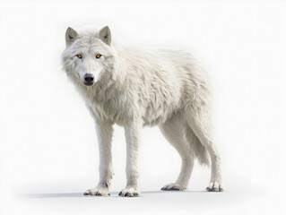 Obraz premium white wolf isolated on white
