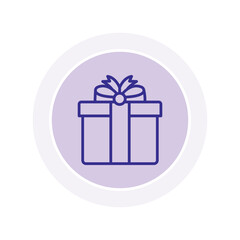 Gift Box color circle icon , vector, pixel perfect, illustrator file 
