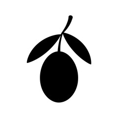 Olive fruit silhouette