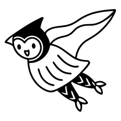 Stealth Bird Vector Silhouette