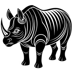 Fototapeta premium rhino isolated on white