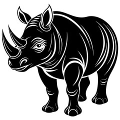 Naklejka premium rhino vector illustration