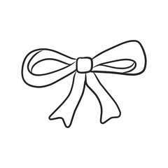 Hand-Drawn Doodle Decorative Bows for Gifts and Ornaments