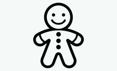 Gingerbread man silhouette, Gingerbread Man Cookie Silhouette, Black Vector for Holiday 