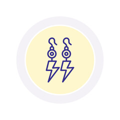 Thunder Earring color circle icon , vector, pixel perfect, illustrator file 

