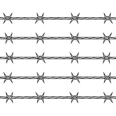 editable barbed wire vector pack for safety hazard warnings and perimeter protection graphics