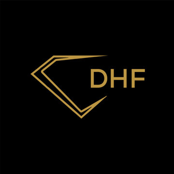 DHF Letter Initial Logo Design Template Vector Illustration